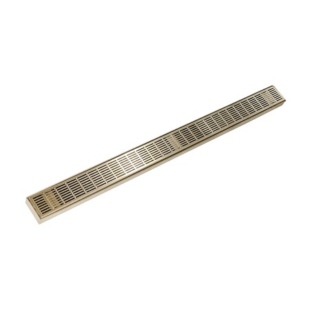 Infinity Drain 36" FX Series Complete Kit W/ Perforated Slotted Grate in Satin Bronze FXIG_6536_SB